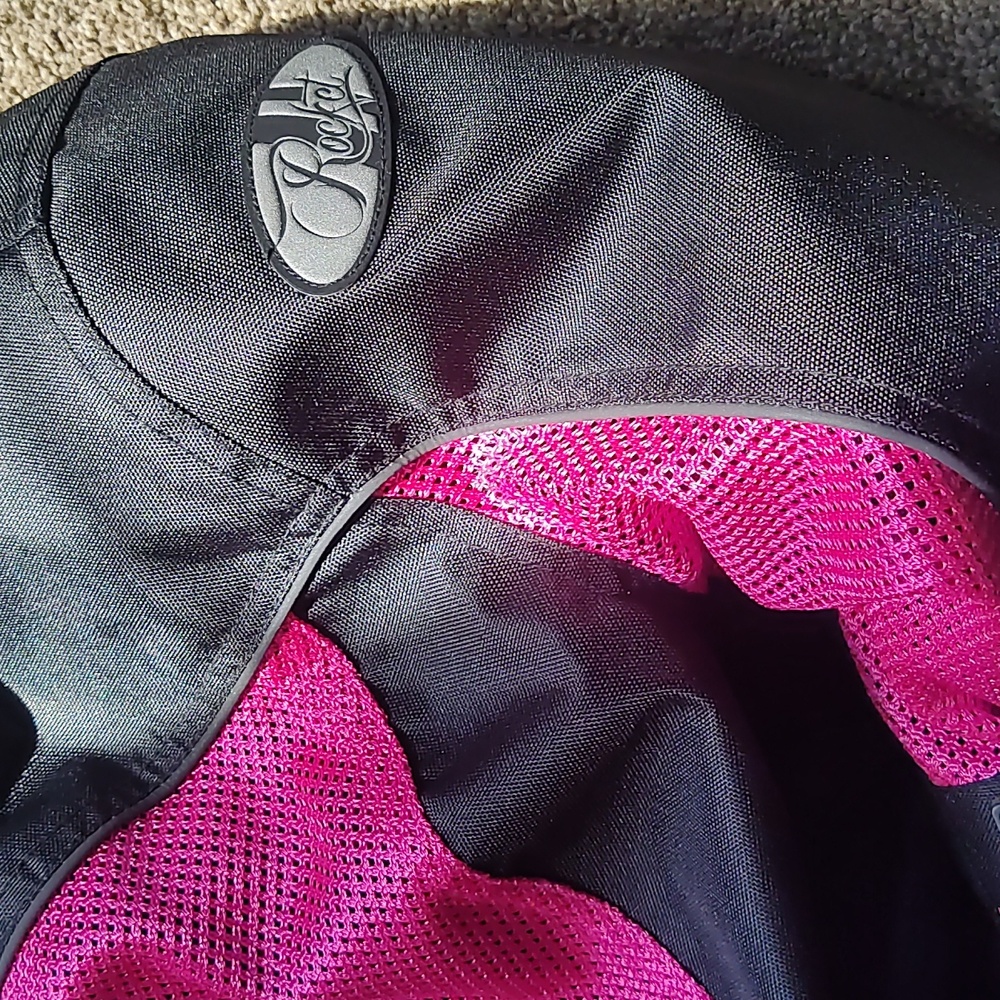Women's Pink and Black Joe Rocket Velocity Motorcycle Jacket Large - Picture 3 of 9
